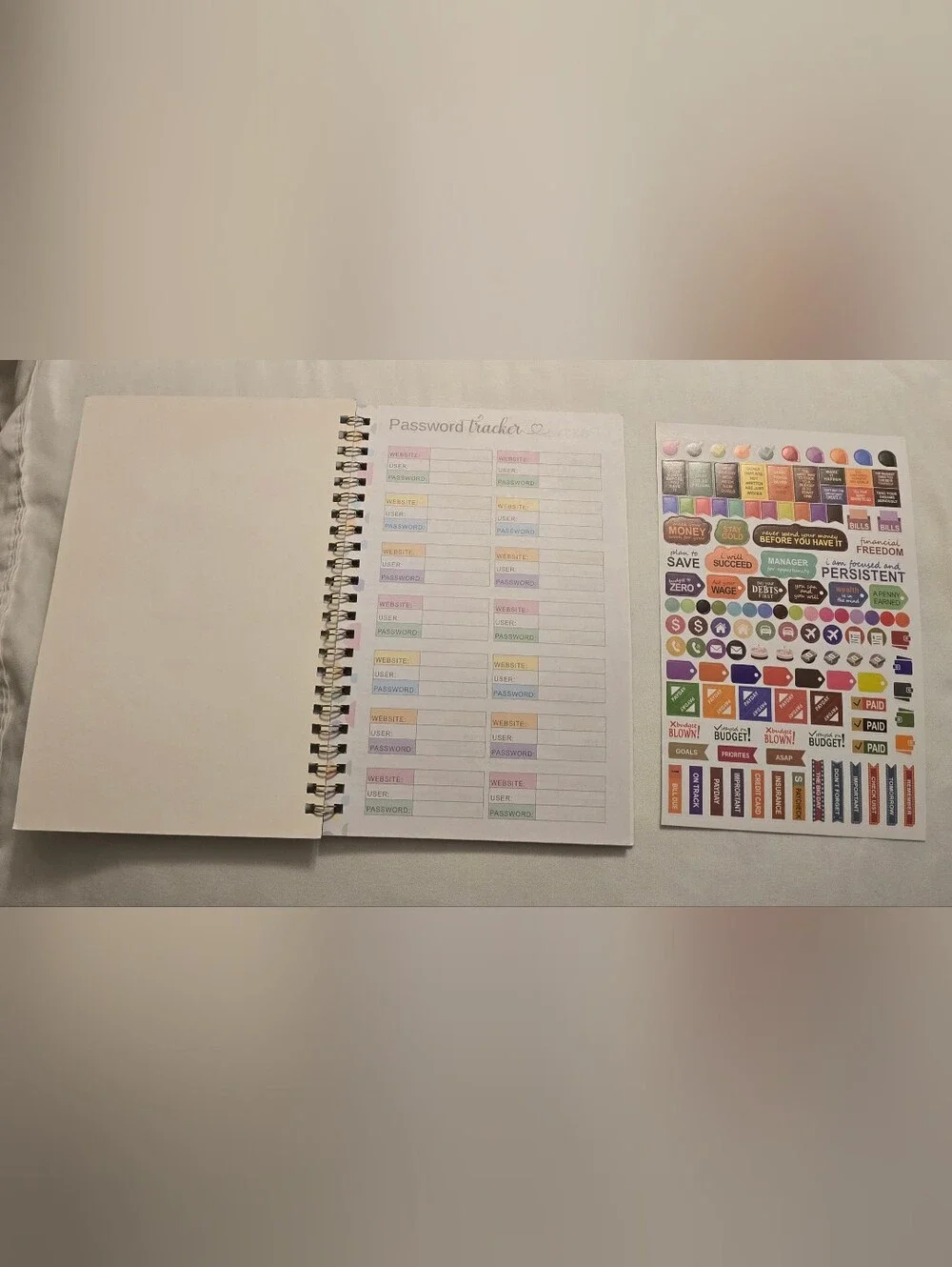 N/A password book
